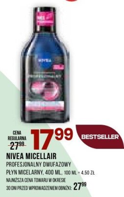 Płyn micelarny Nivea Micellair profesjonalny dwufazowy, 400 ml promocja w Drogerie Natura