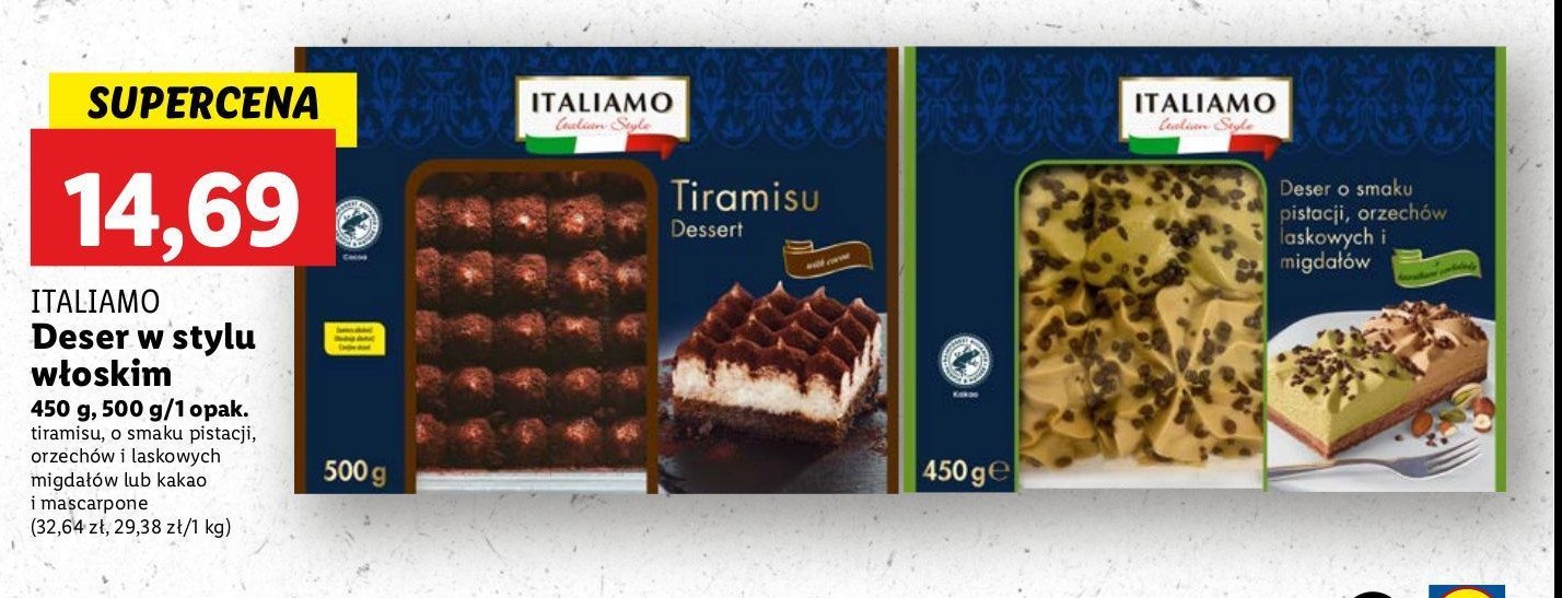 Deser z pistacjami Italiamo promocja