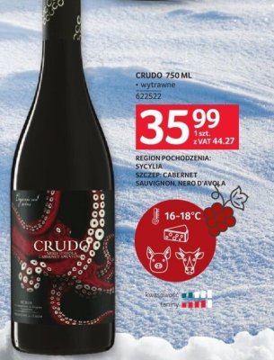Wino Crudo 750 ml promocja w Selgros