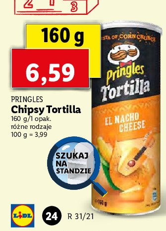 Chipsy nacho cheese Pringles tortilla chips promocja