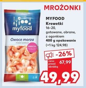 Krewetki gotowane obrane 16/20 Myfood promocja