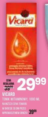 Tonik witaminowy Vicard promocja w Drogerie Natura