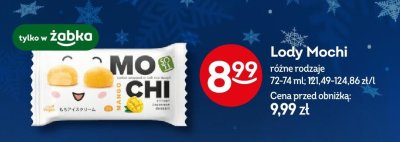 Lody Mochi różne rodzaje promocja w Żabka