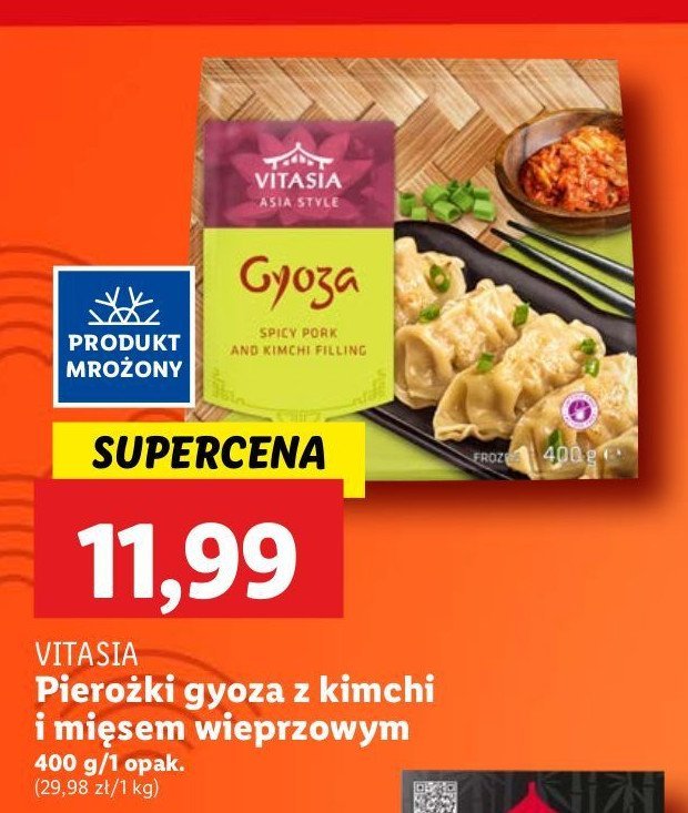 Pierożki gyoza z kimchi i mięsem wieprzowym Vitasia japan promocja