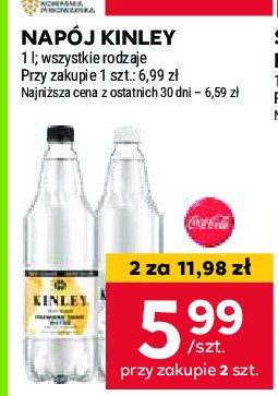 Napój yuzu tonic water Kinley promocja