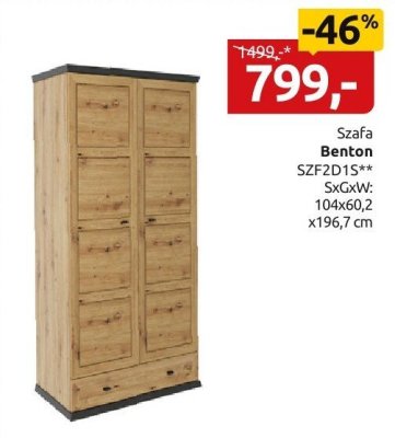 Szafa Benton SZF2D1S** promocja w Black Red White