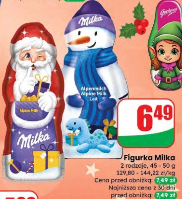 Figurka Milka 2 rodzaje, 45-50 g promocja w Dino