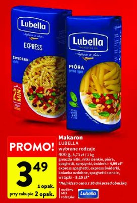 Makaron 5-jaj wstążki Lubella jajeczna promocja
