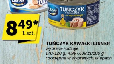Tuńczyk kawałki Lisner wybrane rodzaje promocja w Groszek