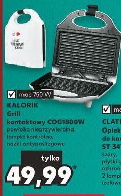 Grill elektryczny 750 w Kalorik promocja