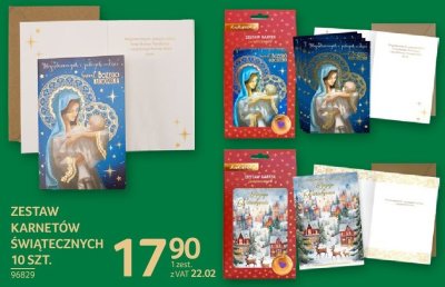 Zestaw karnetów świątecznych 10 szt. promocja w Selgros