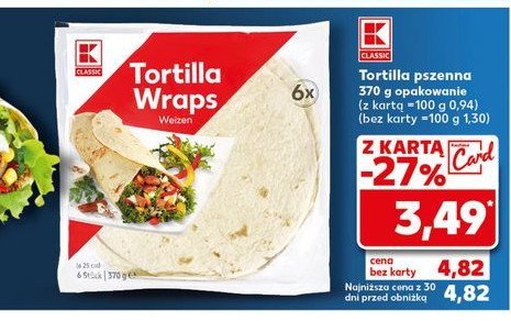Tortilla wraps K-classic promocja