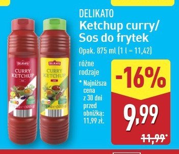 Ketchup z przyprawą curry łagodny Delikato promocja