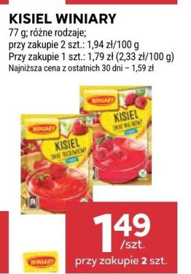 Kisiel Winiary różne rodzaje promocja w Stokrotka