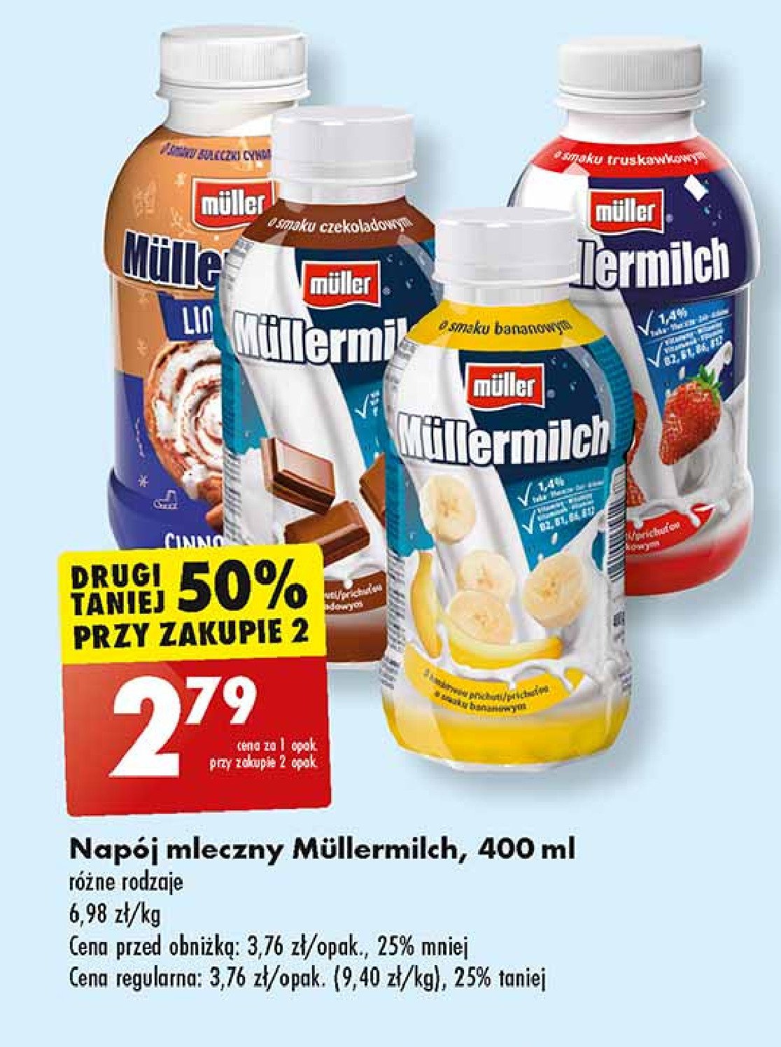 Napój mleczny cinnamon roll Mullermilch limited promocja