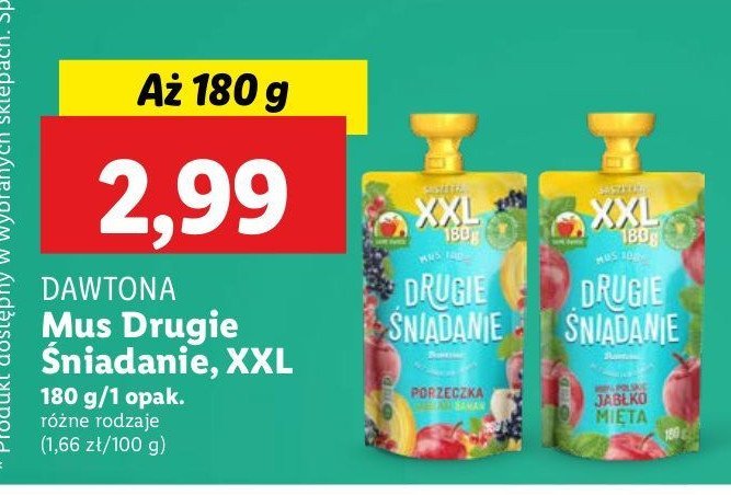 Mus jabłko-mięta Drugie śniadanie promocja