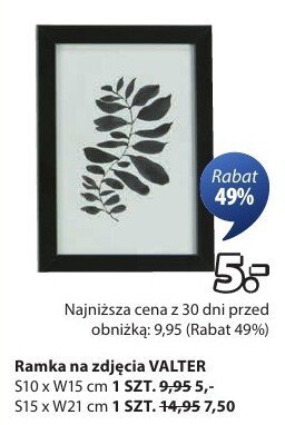 Ramka zdjęcia VALTER S10 x W15 cm promocja w Jysk