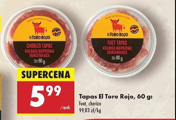 Tapas fuet El toro rojo promocja w Biedronka