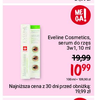 Skoncentrowane serum 3w1 Eveline advance volumiere promocja