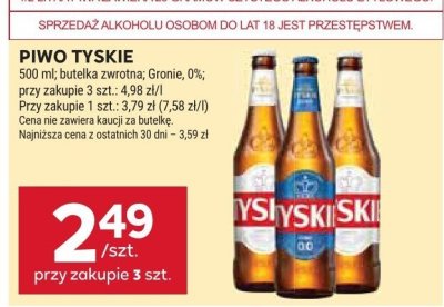 Piwo Tyskie 0% promocja w Stokrotka