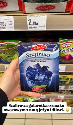 Galaretka szafirowa o smaku wieloowocowym  promocja w Intermarche