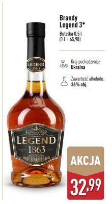Brandy Legend 3* promocja w Aldi