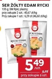 Ser żółty EDAM RYKI promocja w Stokrotka