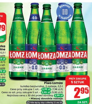 Piwo Łomża Jasne promocja w Dino
