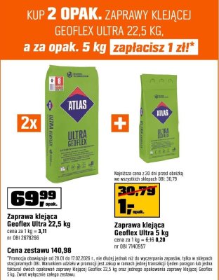 Zaprawa klejąca Geoflex Ultra 5 kg promocja w OBI