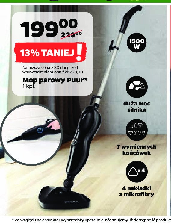 Mop parowy puur ZEEGMA promocja