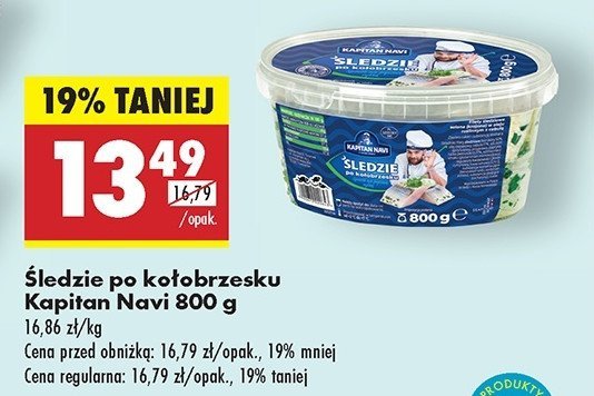 Śledzie po kołobrzesku Kapitan navi promocja w Biedronka