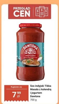 Sos indyjski Tikka Masala z kolendrą i jogurtem  promocja w Dino