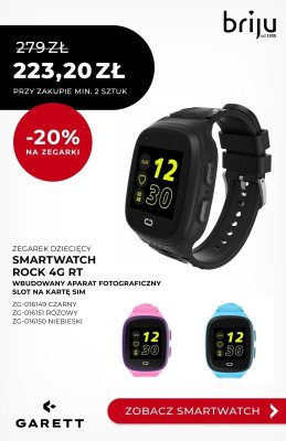 Smartwatch ROCK 4G RT różowy promocja w Prezenty