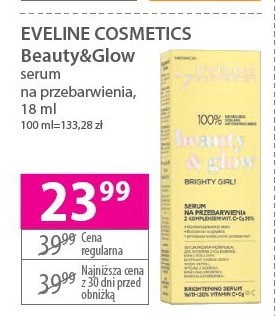 Serum na przebarwienia z kompleksem witaminy c+cg 20% Eveline beauty & glow promocja