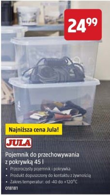 Pojemnik do przechowywania z pokrywką 45 l promocja w Jula