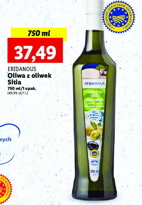 Oliwa z oliwek extra virgin Eridanous promocja