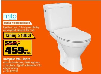 Kompakt WC Linero promocja w OBI