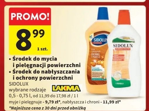 Płyn do ochrony i nabłyszczania paneli Sidolux expert promocja