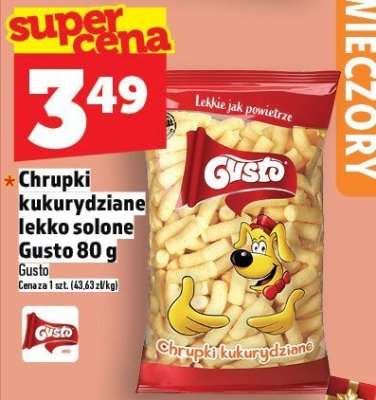 Chrupki kukurydziane lekko solone Gusto 80 g promocja w TOPAZ