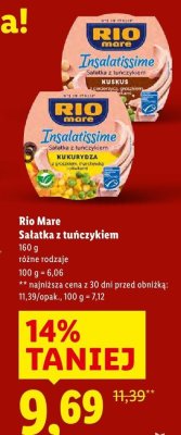 Sałatka z tuńczykiem Rio Mare, kukurydza promocja w Lidl