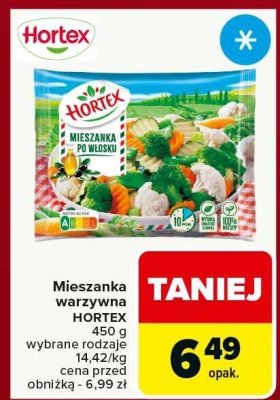 Mieszanka warzywna HORTEX różne rodzaje 450g promocja w Carrefour Market