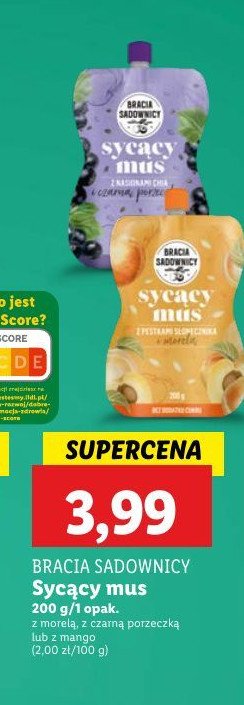 Mus z siemieniem lnianym i mango Bracia sadownicy promocja