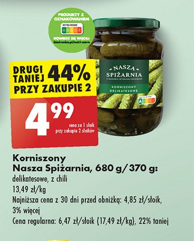 Korniszony Nasza spiżarnia promocja