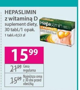 Tabletki wspomagające wątrobę Hepaslimin promocja