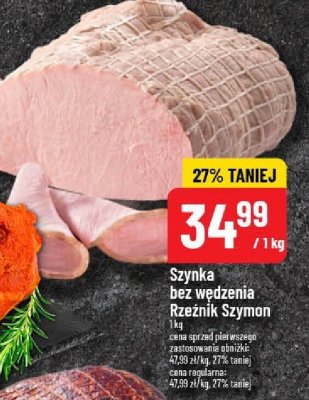 Szynka bez wędzenia Rzeźnik Szymon promocja w POLOmarket
