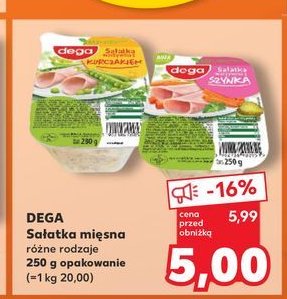 Sałatka warzywna z szynką Dega promocja w Kaufland