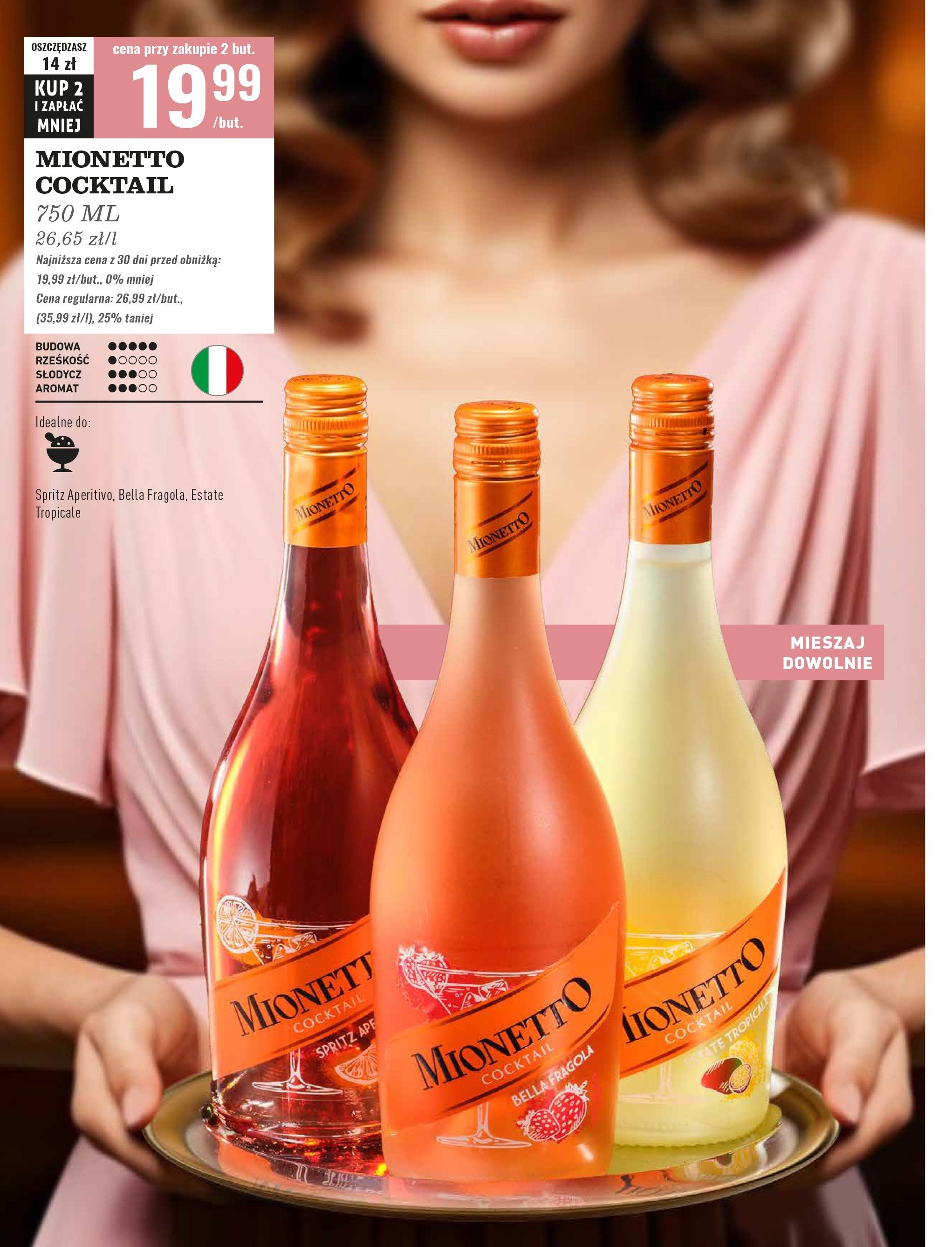 Wino tropical Mionetto cocktail promocja