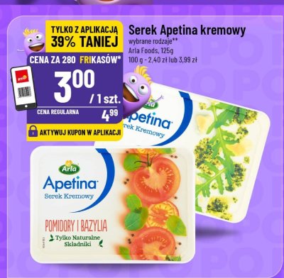 Serek Apetina kremowy promocja w POLOmarket