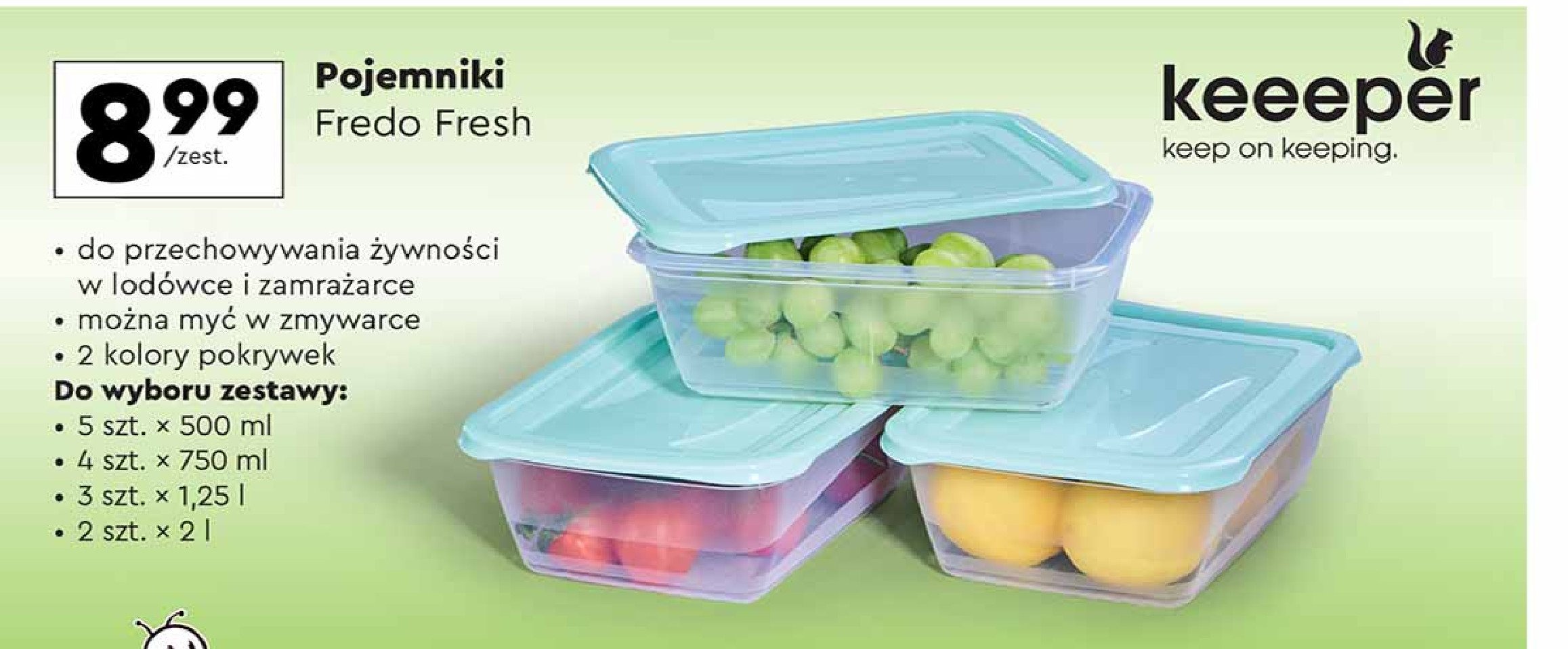 Pojemniki fredo fresh 0.75 Keeeper promocja