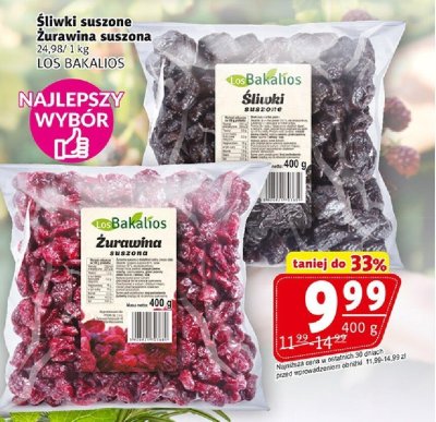 Śliwki suszone promocja w Prim Market